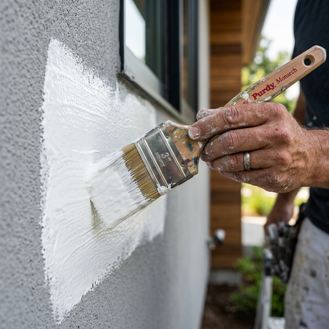 Painter applying Thermatek coating